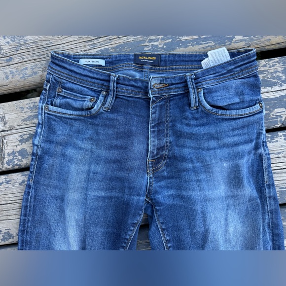 Jack & Jones Blue Slim Fit Jeans - Picture 7 of 16